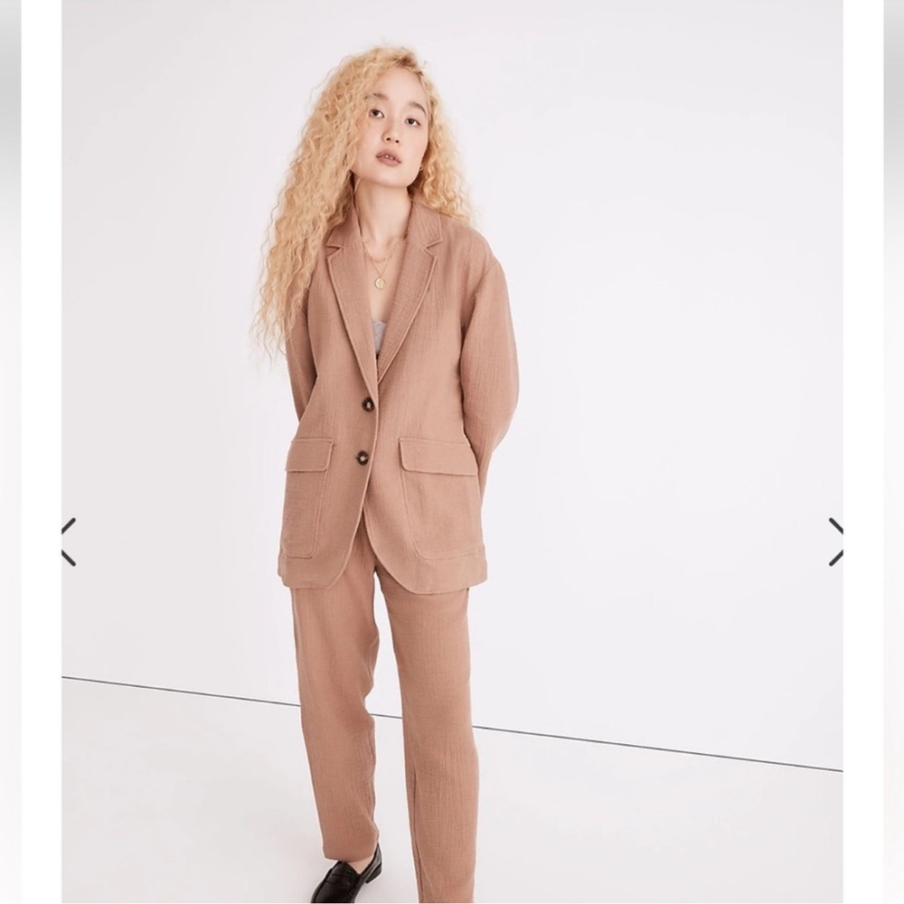 Madewell cotton-linen Larsen blazer